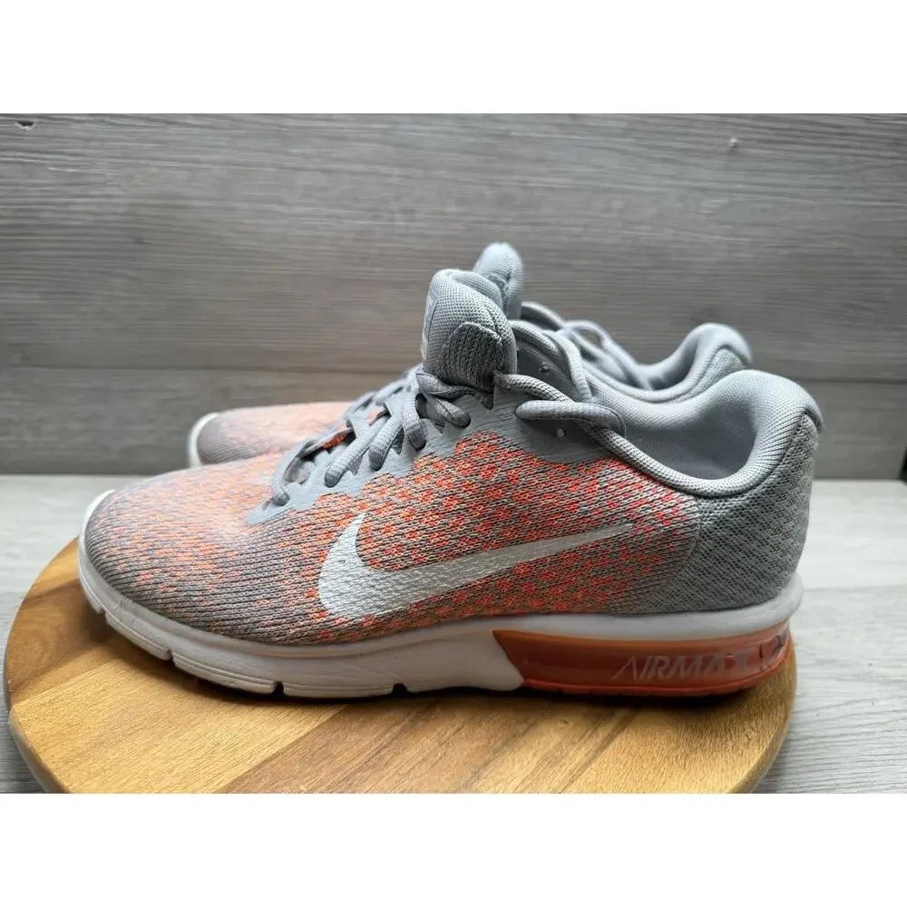 Nike Air Max Sequent 2 852465 005 Grey/White Mango Women 10